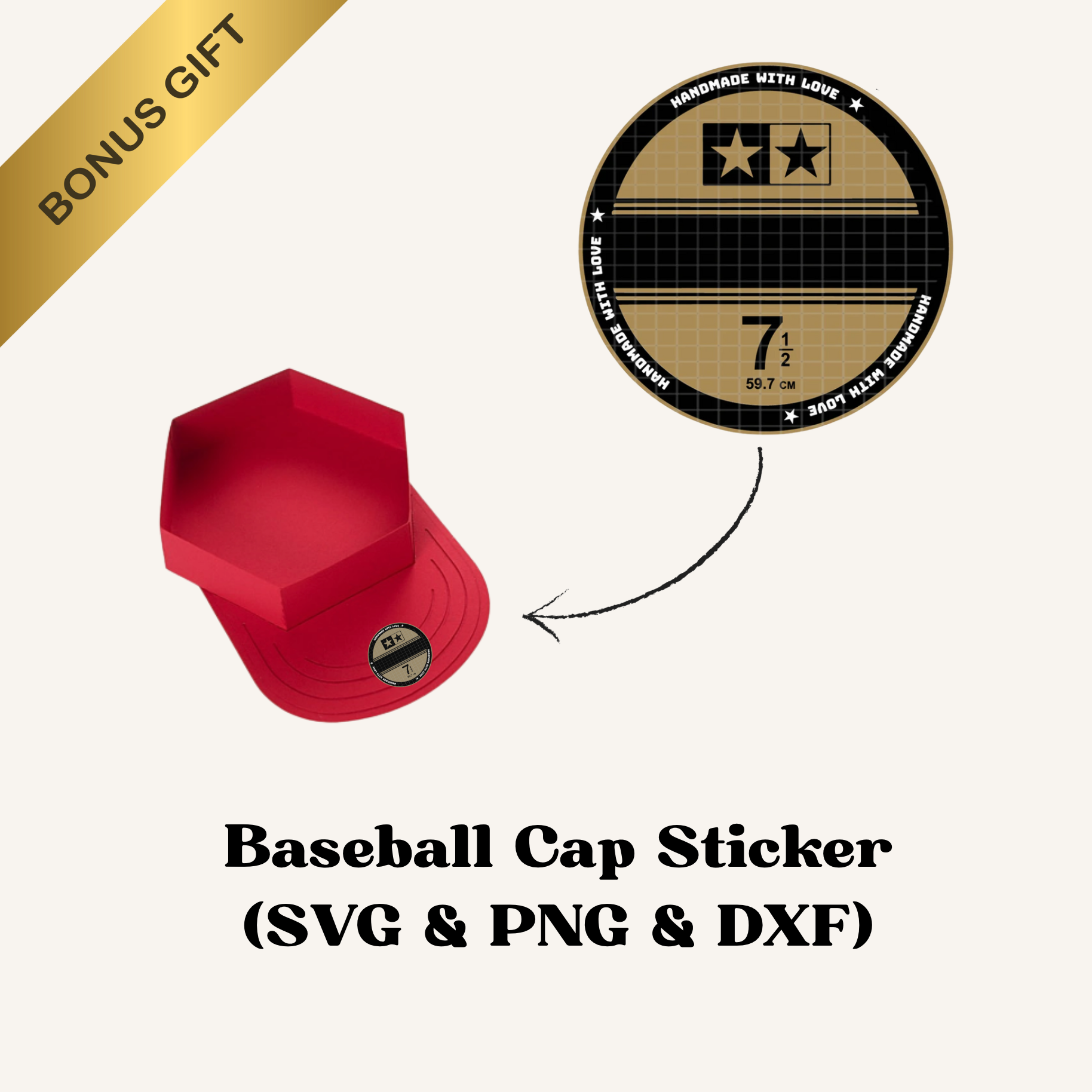 Baseball Cap Box SVG Template